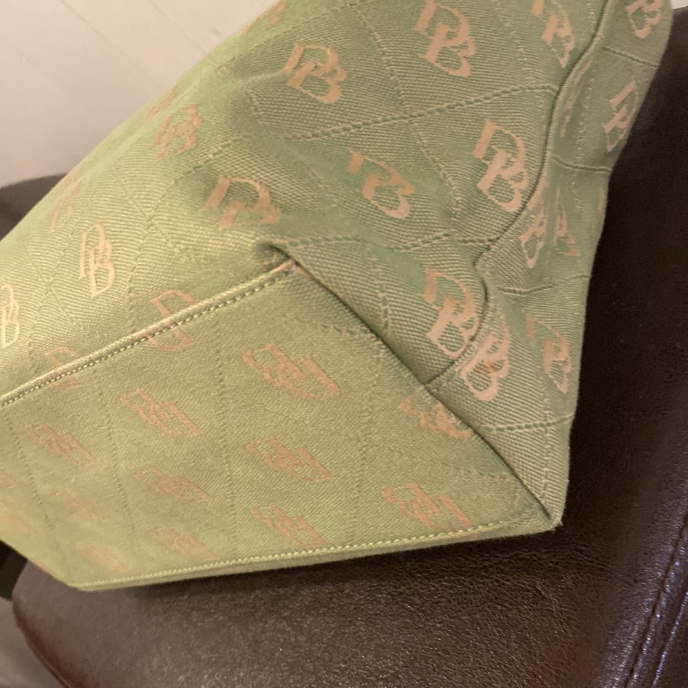 LIKE NEW Dooney & Bourke Green Canvas Shoulder Bag - Picture 7 of 10